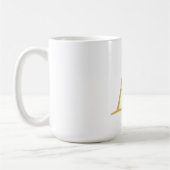 Goldfarbene Monogramm-Professionelle Anpassung Kaffeetasse (Links)