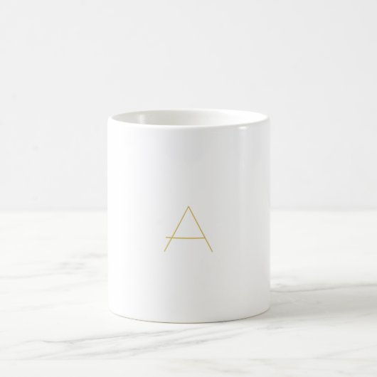 Goldfarbene Monogramm-Professionelle Anpassung Kaffeetasse (Mittel)