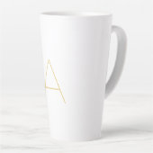 Goldfarbene Monogramm-Professionelle Anpassung Milchtasse (Rechte Ecke)