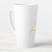 Goldfarbene Monogramm-Professionelle Anpassung Milchtasse (Linke Ecke)