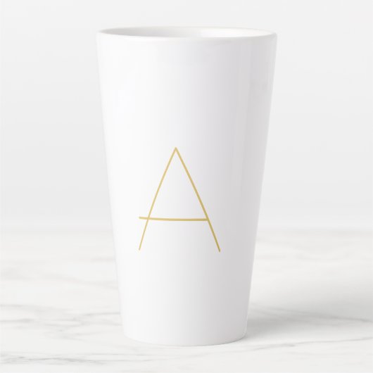 Goldfarbene Monogramm-Professionelle Anpassung Milchtasse (Vorderseite)