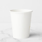 Goldfarbene Monogramm-Professionelle Anpassung Pappbecher (Rechts)