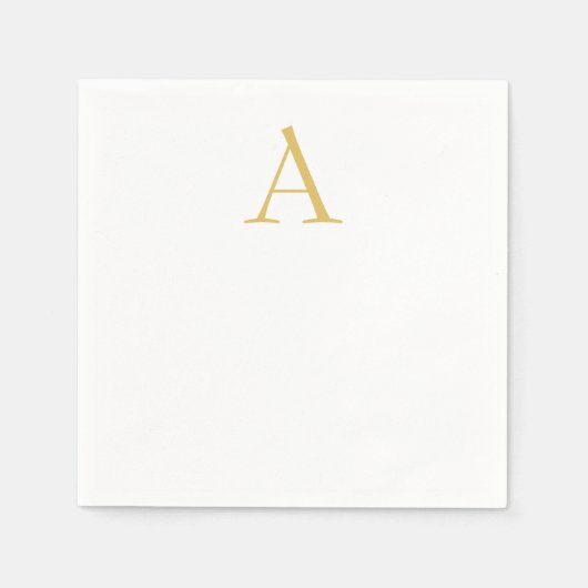Goldfarbene Monogramm-Professionelle Anpassung Serviette (Vorderseite)