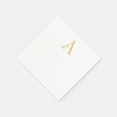 Goldfarbene Monogramm-Professionelle Anpassung Serviette (Ecke)