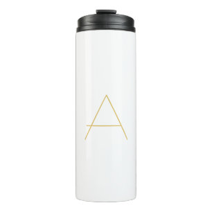 Goldfarbene Monogramm-Professionelle Anpassung Thermosbecher