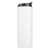 Goldfarbene Monogramm-Professionelle Anpassung Thermosbecher (Nach links gedreht)