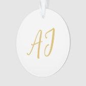 Goldfarbene Monogramm Professionelle Klassische In Ornament (Vorderseite)
