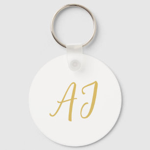 Goldfarbene Monogramm Professionelle Klassische In Schlüsselanhänger