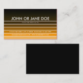 goldfarbene Orangenschau Visitenkarte (Vorne/Hinten)