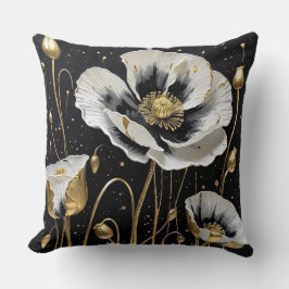 Goldfarbene Poppies Kissen