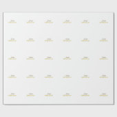 Goldfarbene professionelle minimalistische moderne geschenkpapier (Flach)