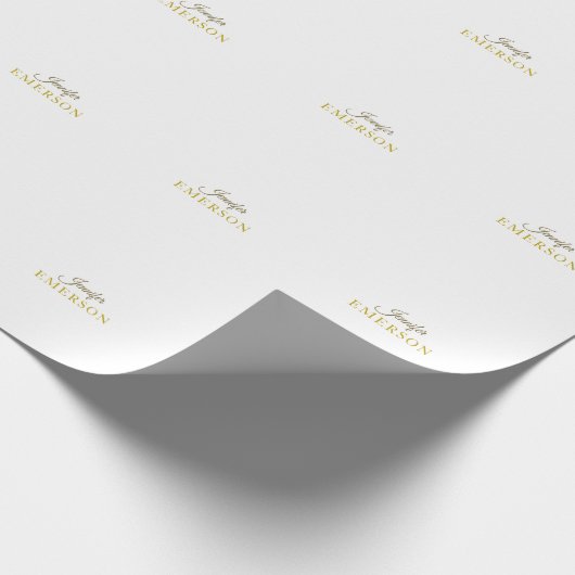 Goldfarbene professionelle minimalistische moderne geschenkpapier (Ecke)