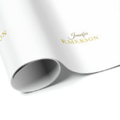 Goldfarbene professionelle minimalistische moderne geschenkpapier (Rolleneckpunkt)
