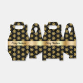 Goldfarbene Schneeflocken-Muster - Gefälligkeitsbo Geschenkschachtel (Ungefaltet)