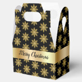 Goldfarbene Schneeflocken-Muster - Gefälligkeitsbo Geschenkschachtel (Geöffnet)