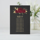 goldfarbene schwarze Sitzkarte Einladung (Stehend Vorderseite)
