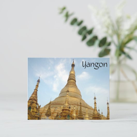 goldfarbene Spitzen Postkarte (Stehend Vorderseite)