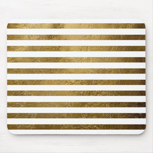 goldfarbene Streifen Mousepad (Vorne)