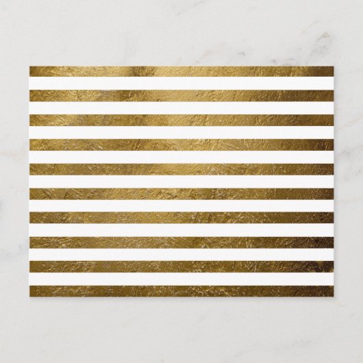 goldfarbene Streifen Postkarte (Vorderseite)