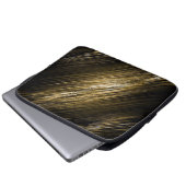 goldfarbene und schwarze Abdeckung Laptopschutzhülle (Vorne Knopf)