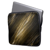 goldfarbene und schwarze Abdeckung Laptopschutzhülle (Vorderseite Links)