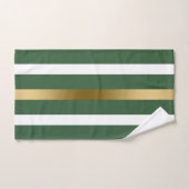 goldfarbene und weiße Streifen Badhandtuch Set (Handtuch)