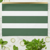 goldfarbene und weiße Streifen Geschirrtuch (Gefaltet)