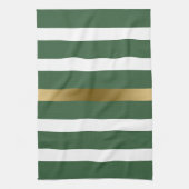 goldfarbene und weiße Streifen Geschirrtuch (Vertikal)