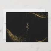 goldfarbene Weihnachtsbaumhochzeit Einladung (Rückseite)