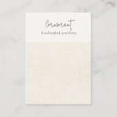 Goldfarbene, weiße Textur-Leere-Schmuckanzeige Visitenkarte (Vorderseite)