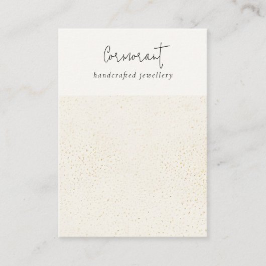 Goldfarbene, weiße Textur-Leere-Schmuckanzeige Visitenkarte (Vorderseite)