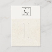 Goldfarbene, weiße Textur-Logo-Button-Anzeige Visitenkarte (Vorderseite)