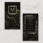 Goldfarbener Friseursalon Visitenkarte (Vorne/Hinten)