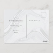 goldfarbener geometrischer Marmor Postkarte (Rückseite)