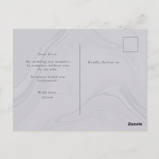 goldfarbener geometrischer Marmor, überragend Einl Postkarte (Rückseite)