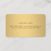 goldfarbener Hintergrund Visitenkarte (Rückseite)