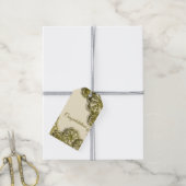 Goldfarbener Hochzeitsgeschenk Geschenkanhänger (Mit Garn)
