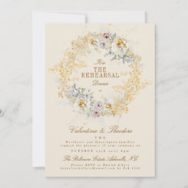 goldfarbener Kranz-Probe Einladung