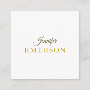 Goldfarbener Name professionell minimalist modern  Begleitkarte