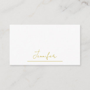 Goldfarbener Name professionell minimalist modern  Begleitkarte