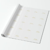 Goldfarbener Name professionell minimalist modern Geschenkpapier (Ungerollt)