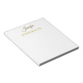 Goldfarbener Name professionell minimalist modern Notizblock (angewinkelt)