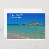 goldfarbener Sandstrand mit türkisfarbenem Wasser Postkarte (Vorne/Hinten)