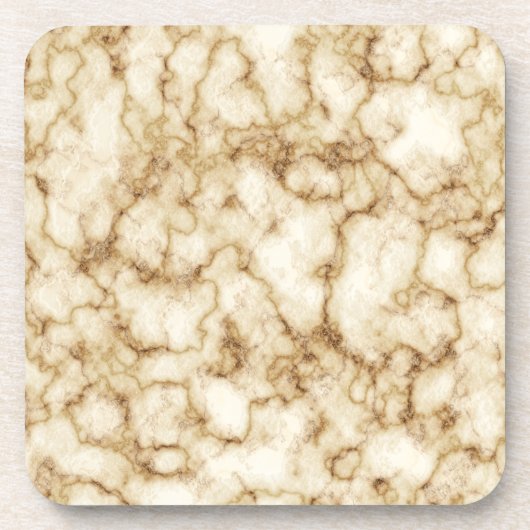 Goldfarbener, schwarzer Marmor Getränkeuntersetzer (Vorderseite)