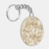 Goldfarbener, schwarzer Marmor Schlüsselanhänger (Vorderseite links)