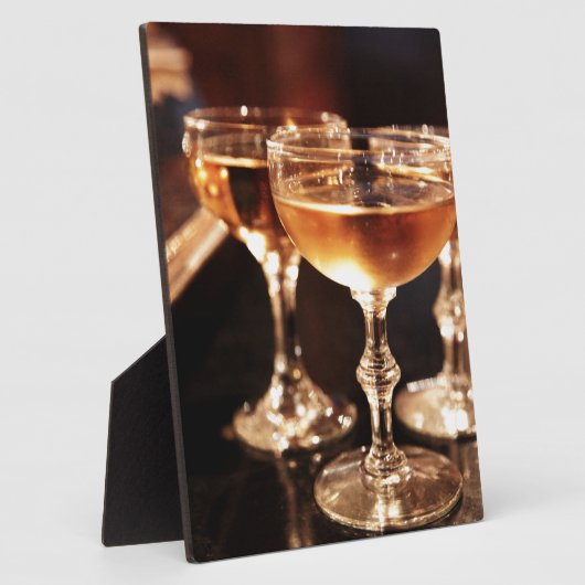 goldfarbener Sekttoast Fotoplatte (Seite)