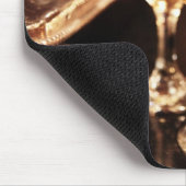 goldfarbener Sekttoast Mousepad (Ecke)