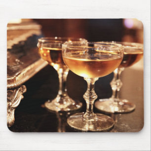 goldfarbener Sekttoast Mousepad