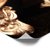 goldfarbener Sekttoast Poster (Ecke)