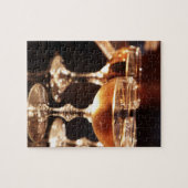 goldfarbener Sekttoast Puzzle (Horizontal)